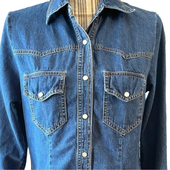 JPR Baggage, Western Style Denim Shirt, Snap Buttons, Excellent Condition - Picture 2 of 4